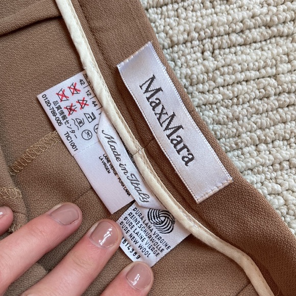 MaxMara Camel Wide Leg Dress Pants NWT - Picture 4 of 7
